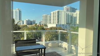Richh Des Outdoor Balcony Fuck with Jmac's Big White Cock