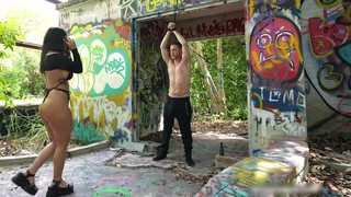 Melztube Abandoned Park Fuck Session with Big White Cock