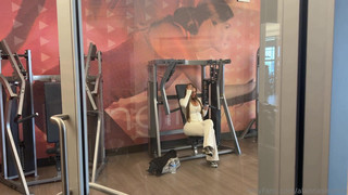AlannasWorldx Sweaty Gym Babe Gets Drilled Hard