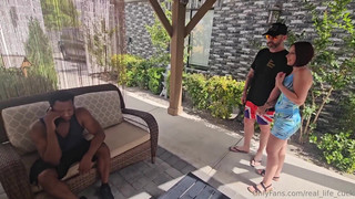Belle Ohara Sucks & Takes BBC Deep Outdoors in Hot Cuckold Scene