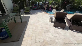 Kelsey Kane Poolside Fuck With JMac Blonde PAWG Outdoor